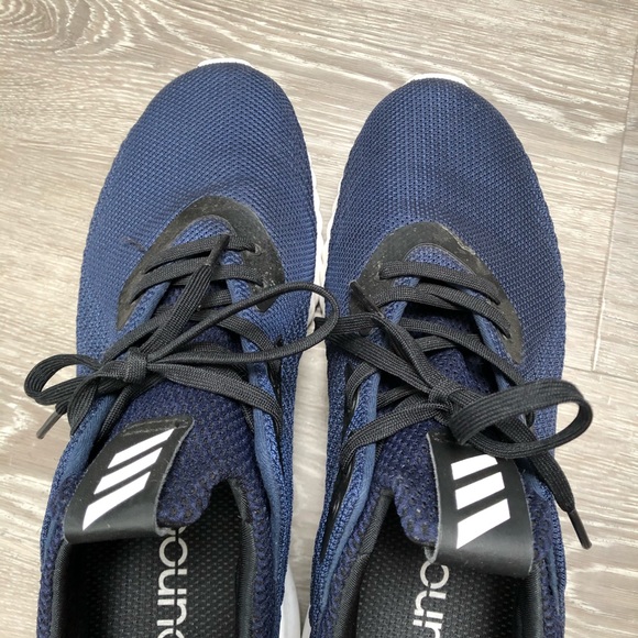 adidas alpha bounce navy white running shoes